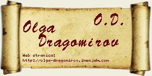 Olga Dragomirov vizit kartica